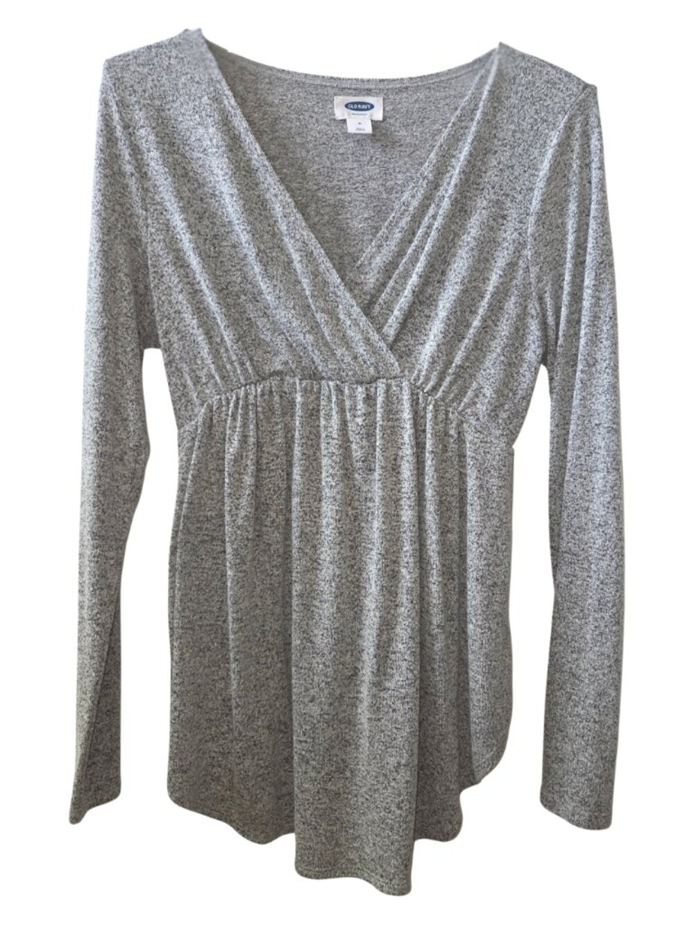 Women's Old Navy Maternity Long Sleeve Wrap Top - Heather Gray - Size Medium